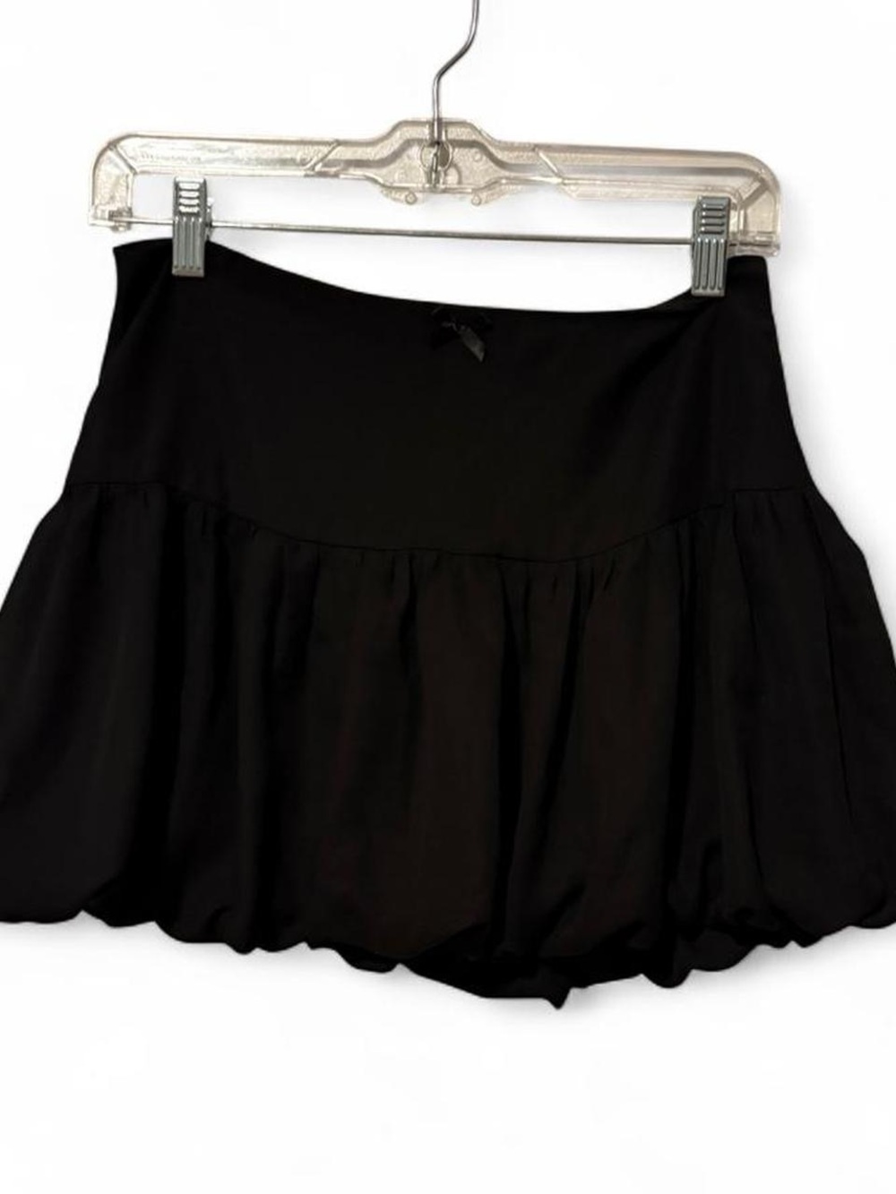 Black Bubble Hem Mini‎ Skirt
